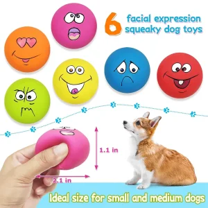 6Pcs  Squeaky  Latex Dog Toys